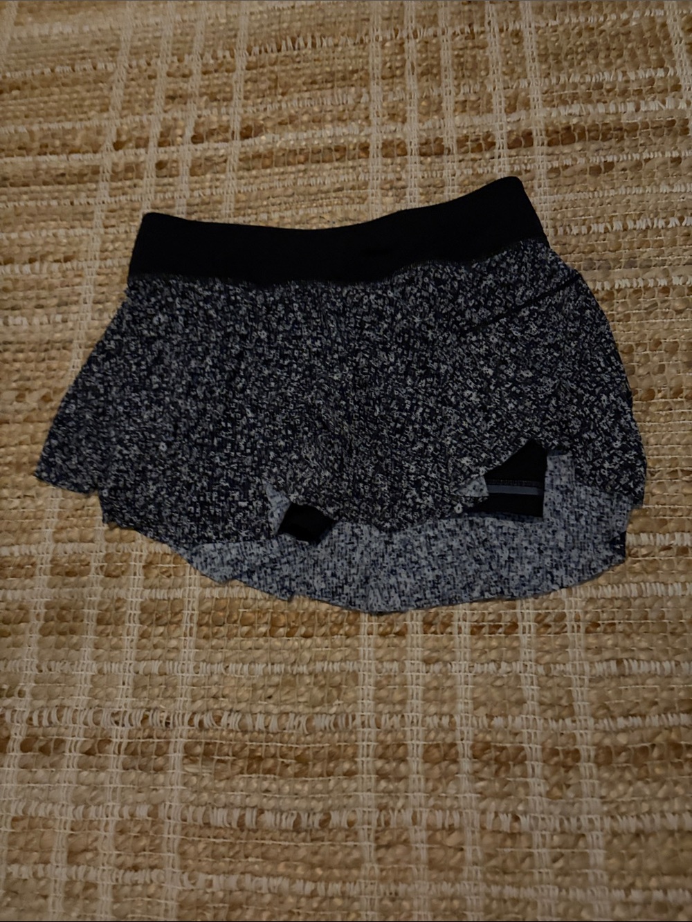 Black and Gray Athletic Skort with Built-In Shorts